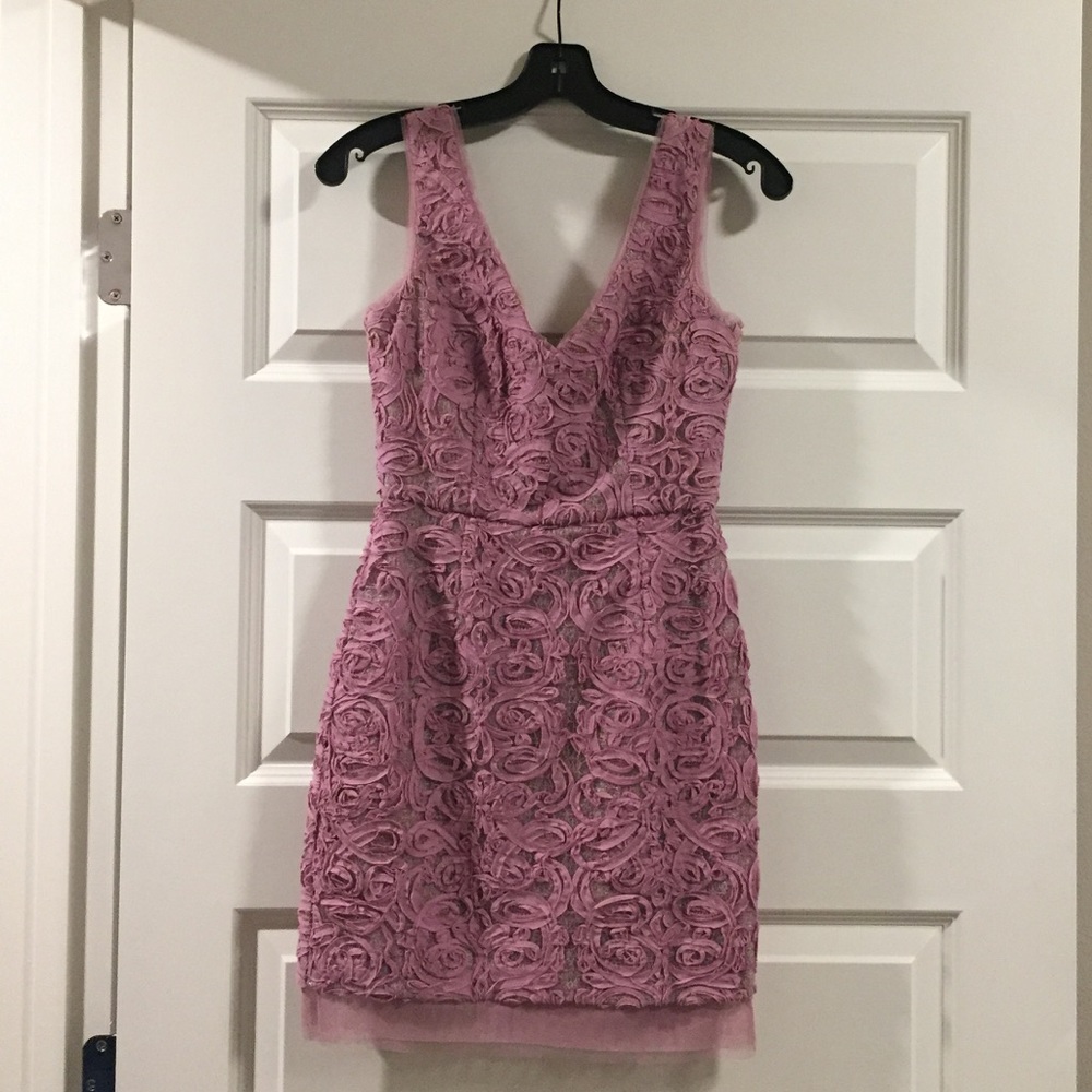 Bcbg purple/pink texture dress